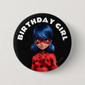 Miraculous Ladybug Birthday Ronde Button 5,7 Cm (Voorkant)