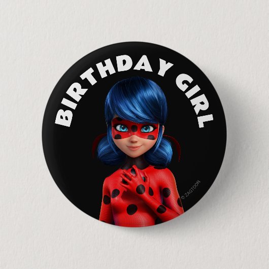 Miraculous Ladybug Birthday Ronde Button 5,7 Cm (Voorkant)