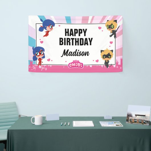 Miraculous Ladybug Birthday Spandoek (Beurs)