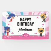 Miraculous Ladybug Birthday Spandoek (Horizontaal)