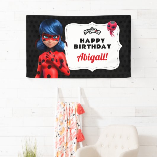 Miraculous Ladybug Birthday Spandoek (Insitu)