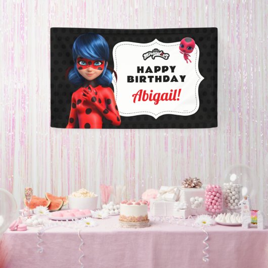 Miraculous Ladybug Birthday Spandoek (Feest)