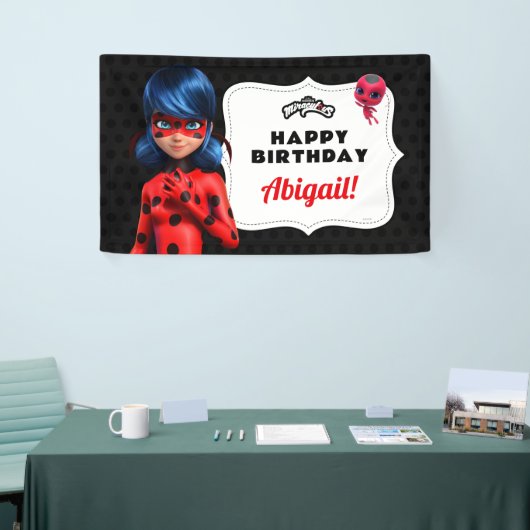 Miraculous Ladybug Birthday Spandoek (Beurs)
