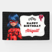 Miraculous Ladybug Birthday Spandoek (Horizontaal)