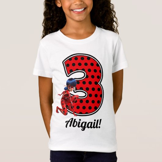 Miraculous Ladybug & Cat Noir 3rd Birthday T-shirt (Voorkant)