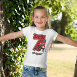 Miraculous Ladybug & Cat Noir 7th Birthday T-shirt<br><div class="desc">Viel de verjaardag van je kind met dit geweldige shirt met Ladybug uit Miraculous! Personaliseer u door de naam van uw kind toe te voegen!</div>