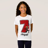 Miraculous Ladybug & Cat Noir 7th Birthday T-shirt (Voorkant volledig)