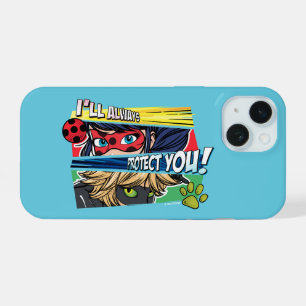 Miraculous Ladybug & Cat Noir Beschermen Je Altijd iPhone 15 Case