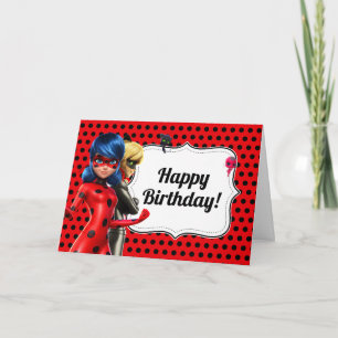 Miraculous Ladybug & Cat Noir Birthday Kaart