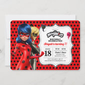 Miraculous Ladybug & Cat Noir Birthday Kaart (Voorkant)