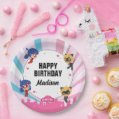 Miraculous Ladybug & Cat Noir Birthday Papieren Bordje (Feest)