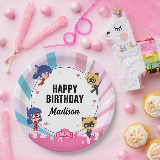Miraculous Ladybug & Cat Noir Birthday Papieren Bordje (Feest)