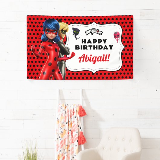 Miraculous Ladybug & Cat Noir Birthday Spandoek (Insitu)
