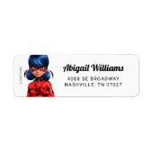 Miraculous Ladybug Meisje Verjaardag Etiket (Voorkant)