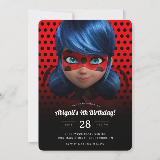 Miraculous Ladybug Meisje Verjaardag Kaart (Voorkant)