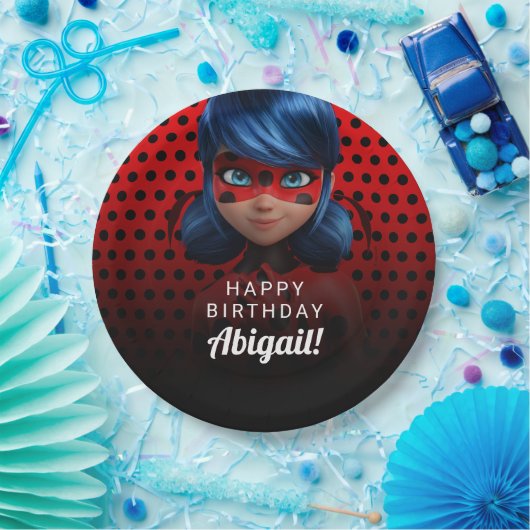 Miraculous Ladybug Meisje Verjaardag Papieren Bordje (Feest)