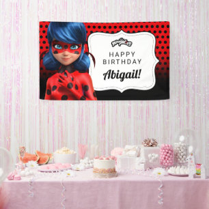Miraculous Ladybug Meisje Verjaardag Spandoek