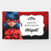 Miraculous Ladybug Meisje Verjaardag Spandoek (Horizontaal)