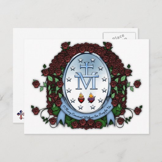 Miraculous Medal 2 Briefkaart (Voorkant / Achterkant)