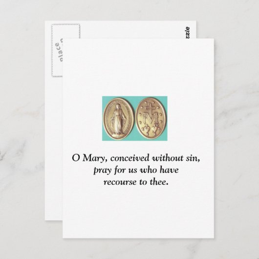 Miraculous Medal Briefkaart (Voorkant / Achterkant)