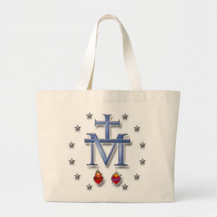 Miraculous Medal Grote Tote Bag