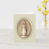 Miraculous Medal Kaart (Gele Bloem)