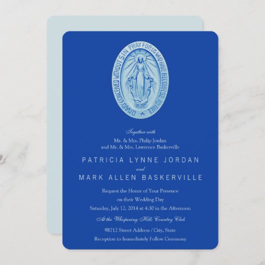 Miraculous Medal Kaart (Voorkant / Achterkant)