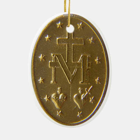 Miraculous Medal Keramisch Ornament (Achterkant)