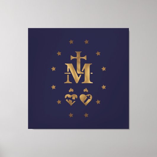 Miraculous Medal, Medal of Our Lady of Grace F Canvas Afdruk (Voorkant)