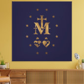 Miraculous Medal, Medal of Our Lady of Grace F Canvas Afdruk (Insitu (Woonkamer))