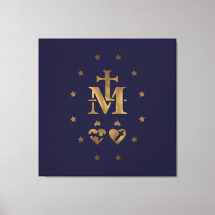 Miraculous Medal, Medal of Our Lady of Grace F Canvas Afdruk