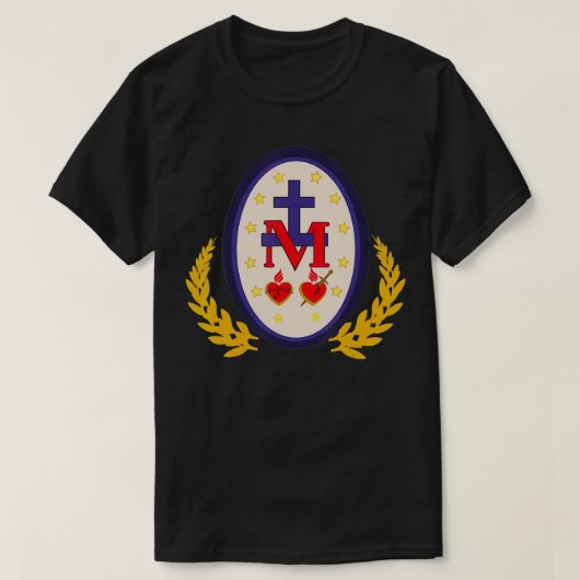 Miraculous Medal of Immaculate Conception katholie T-shirt (Design voorkant)