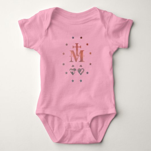 Miraculous Medal Our Lady of Grace Baby Bodysuit (Voorkant)