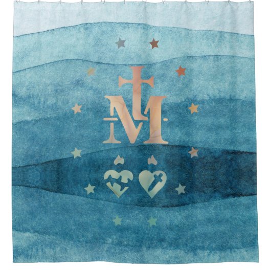 Miraculous Medal Our Lady of Grace Douchegordijn (Voorkant)