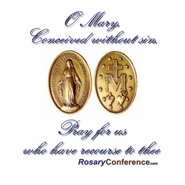 Miraculous Medal Photo Sculpture Staand Fotobeeldje (Voorkant)