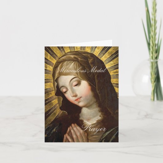 Miraculous Medal Prayer Kaart (Voorkant)