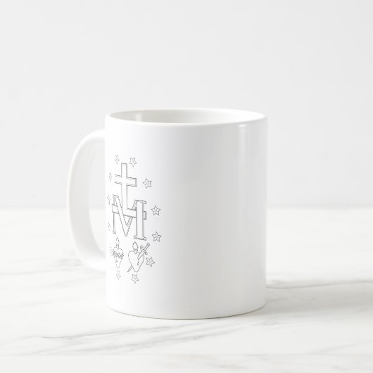 Miraculous Medal (Rear Image) Coffee Mug Koffiemok (Voorkant links)