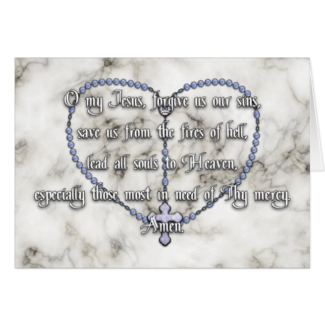 Miraculous Medal Rosary - Fátima Prayer (Voorkant Horizontaal)