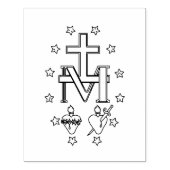 Miraculous Medal Rubber Stamp Rubberstempel (Afrduk)