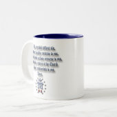 Miraculous Medal Tweekleurige Koffiemok (Voorkant links)