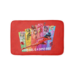 Miraculous Meisjes   Elk meisje is een Super Hero Badmat