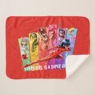 Miraculous Meisjes Elk meisje is een Super Hero Sherpa Deken