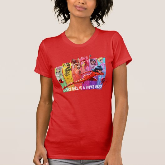 Miraculous Meisjes | Elk meisje is een Super Hero T-shirt (Voorkant)