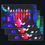 Miraculous Menorah Inpakpapier Vel<br><div class="desc">Mysterieuze lichten en wonderbaarlijke kleur in de diepste tinten van het vallen van de nacht - dit is het moment van Chanoeka! Je geschenken zullen een grote glimlach opsteken met dit prachtige inpakpapier!</div>