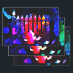 Miraculous Menorah Inpakpapier Vel<br><div class="desc">Mysterieuze lichten en wonderbaarlijke kleur in de diepste tinten van het vallen van de nacht - dit is het moment van Chanoeka! Je geschenken zullen een grote glimlach opsteken met dit prachtige inpakpapier!</div>