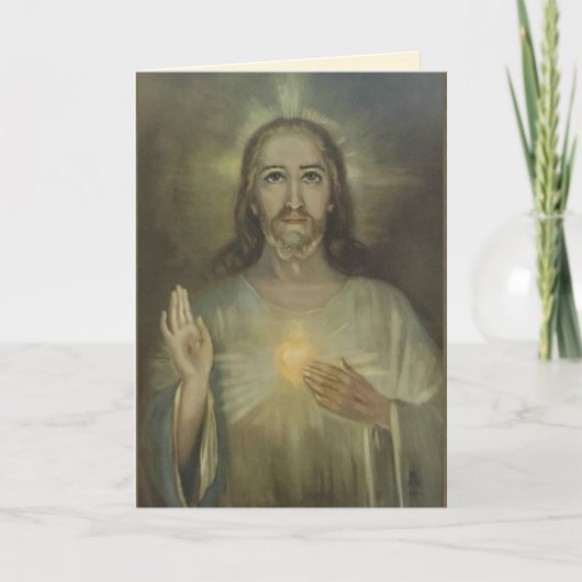 Miraculous Sacred Heart van Jezus Card leeg binnen Kaart (Voorkant)