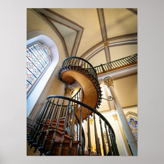 Miraculous Staircase Loretto Chapel Santa Fe NM Poster (Voorkant)