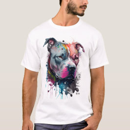 Mirada seria + corazón ambutabel: pitbull t-shirt