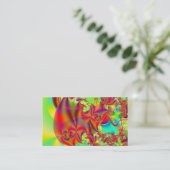 Mirador II Fractal Art: Rood en groen Visitekaartje (Staand voorkant)