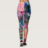 "Mirage Cascade" Kleurrijke Abstracte Kunst Leggings (Achterkant)